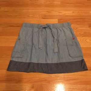Joules Two-toned Denim Skirt w/ Drawstring Waist